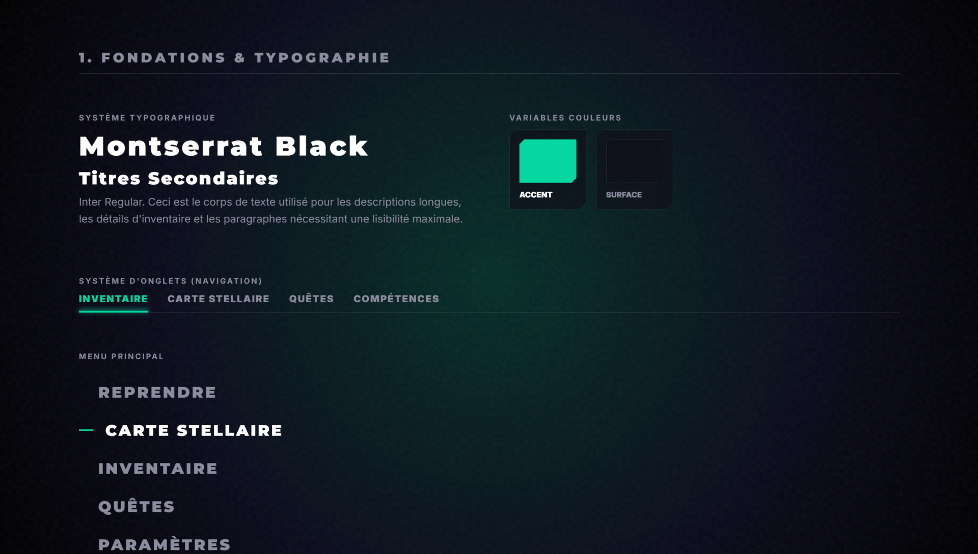 Image 2 du projet Design System parcours interactif - MMilan-Galaxy
