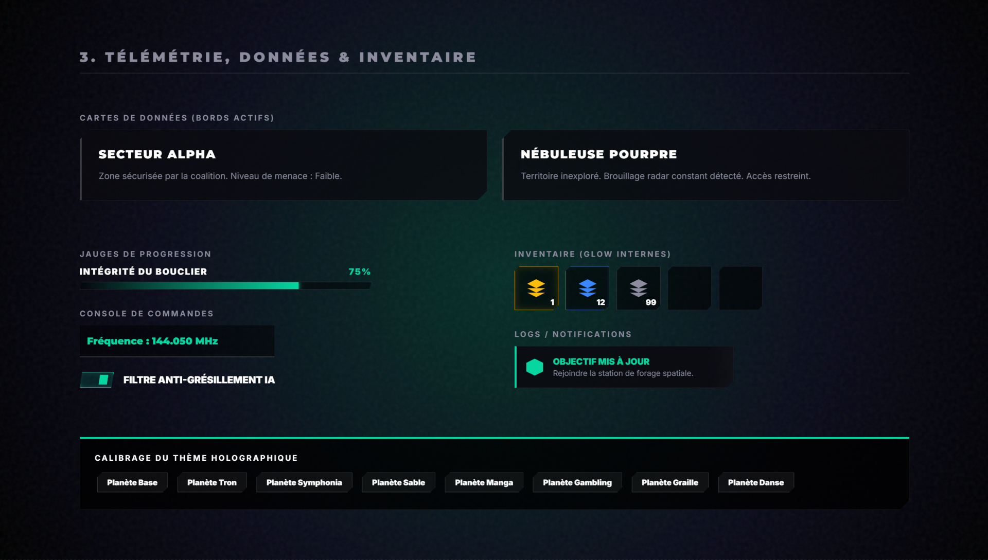 Image 4 du projet Design System parcours interactif - MMilan-Galaxy