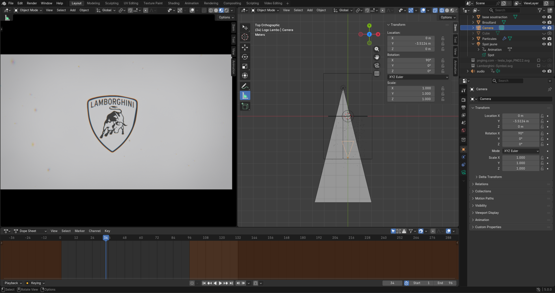 Image 3 du projet Animation logo 3D Blender